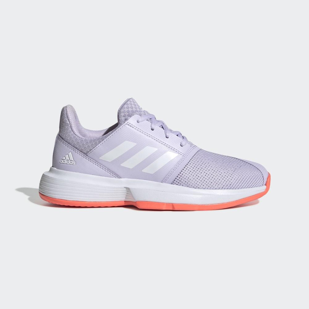 Pantofi Tenis Adidas CourtJam Baieti Romania - Violet/Albi/Corai EH1103